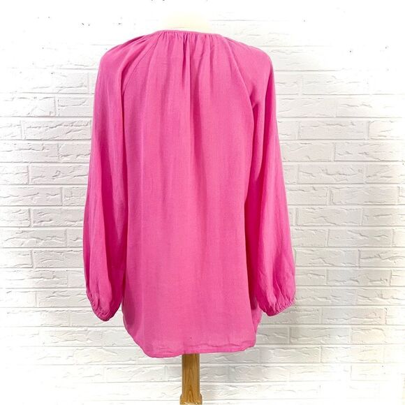 Lilly Pulitzer Etta Embroidered Hotty Pink Tunic Size Medium - Picture 2 of 5